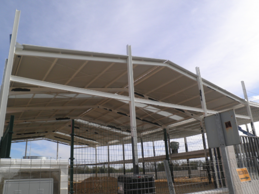 Estructura metálica ignifugada en una obra de Tarragona